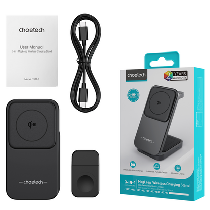 Qi2 Magnetic Wireless Charger – Tri-Fold, 15W Fast Charge