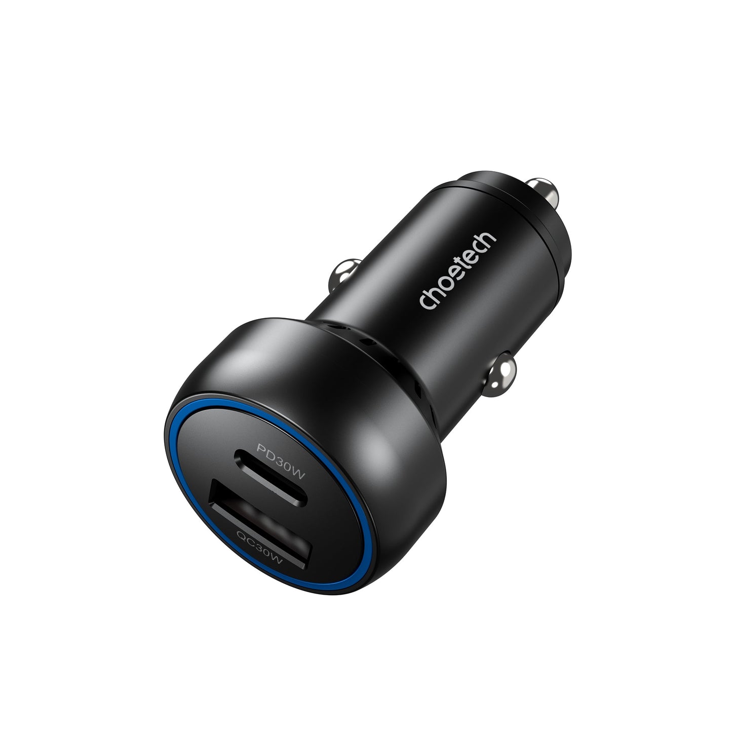 60W Dual-Port Car Charger – PD+C/A Fast Charging