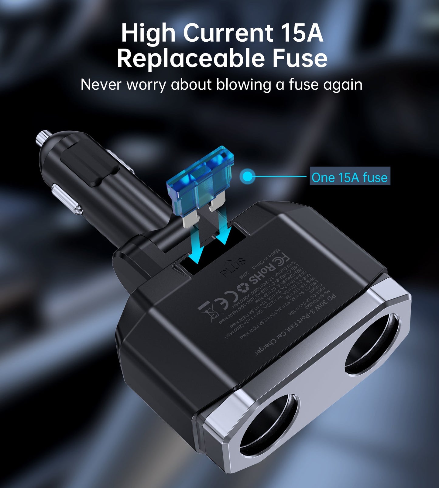 10000mAh Mini Power Bank – 35W with USB-C Cable, Grey