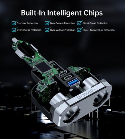 10000mAh Mini Power Bank – 35W with USB-C Cable, Grey