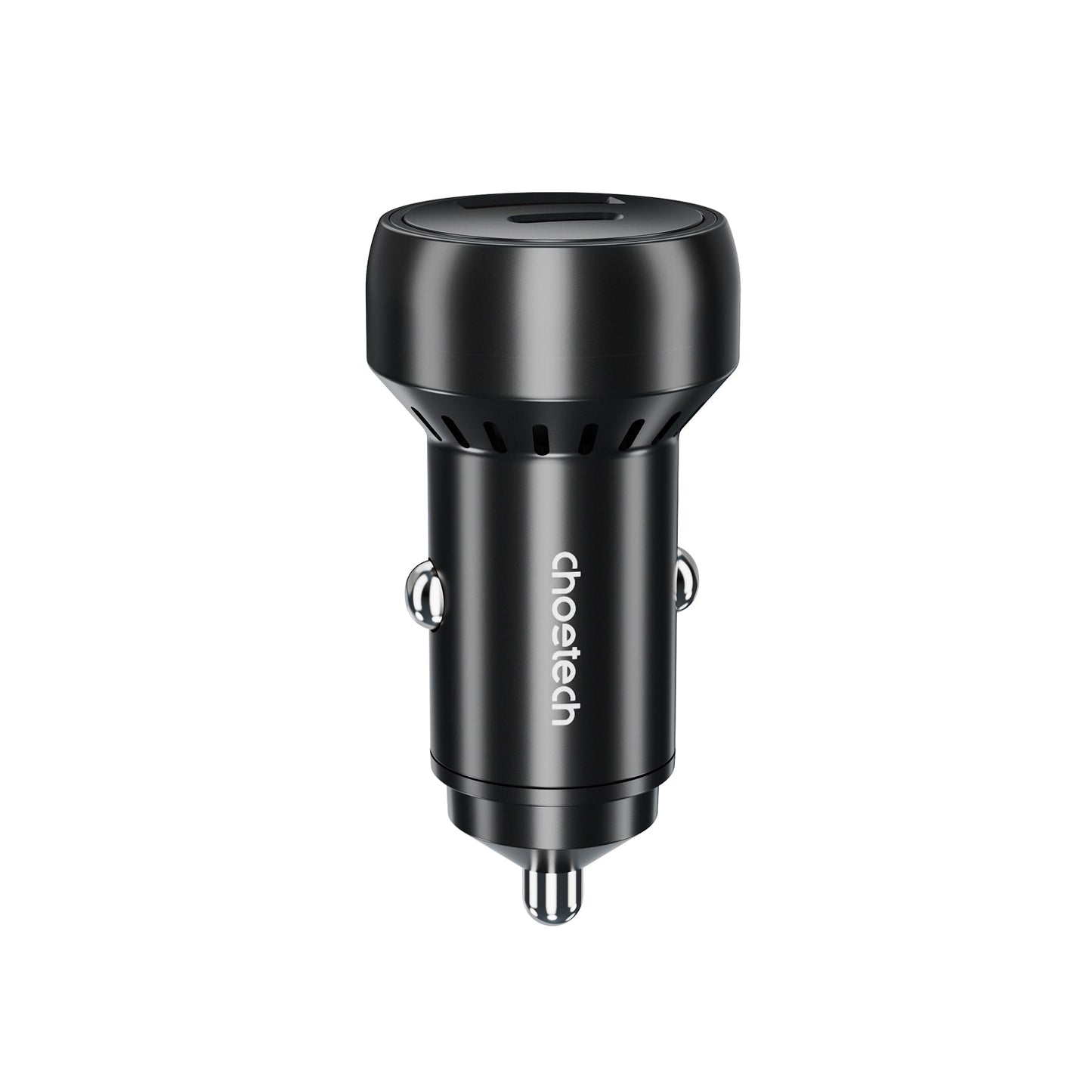 60W Dual USB-C & USB-A Car Charger – Fast Charging, Black