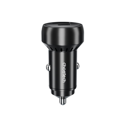 60W Dual USB-C & USB-A Car Charger – Fast Charging, Black