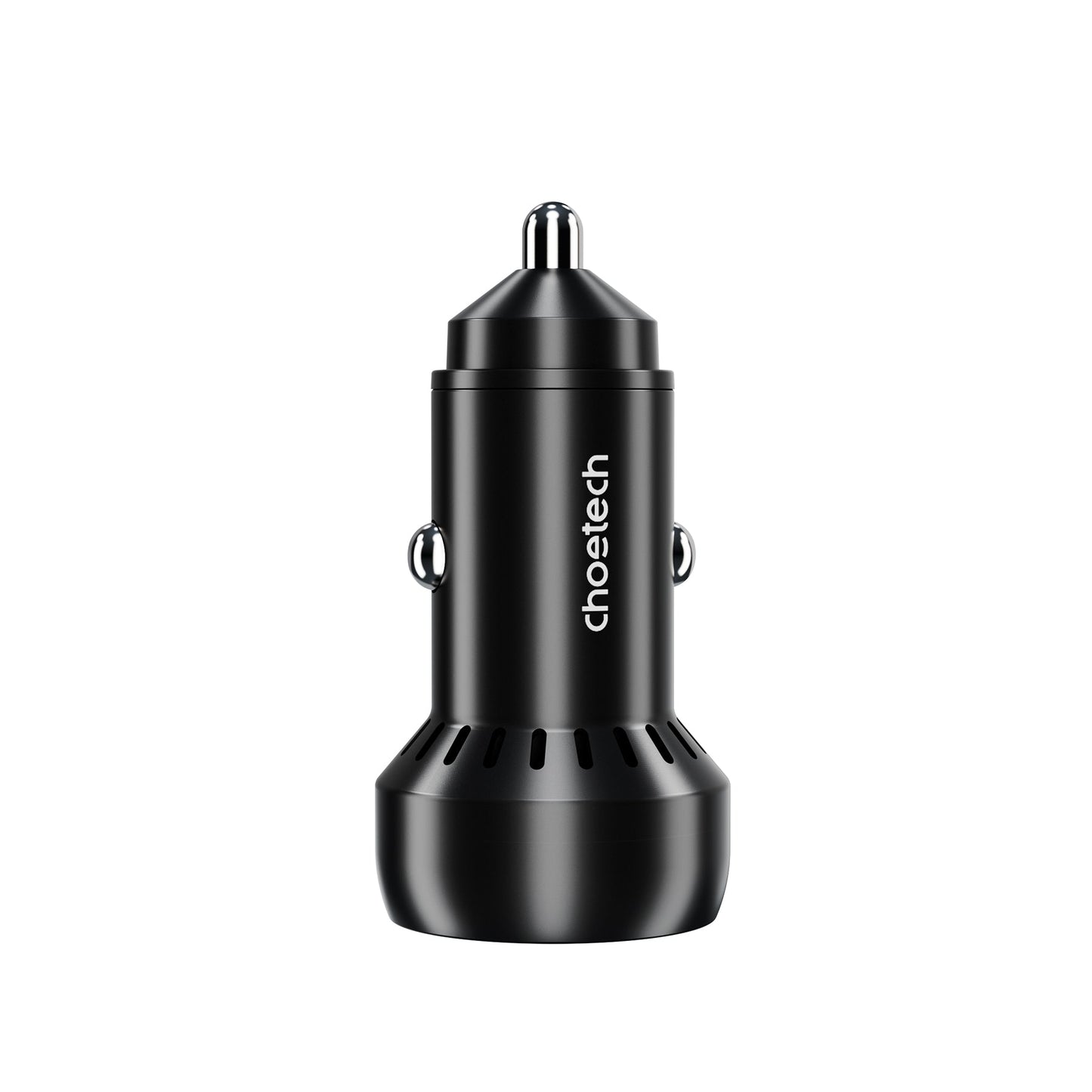 60W Dual USB-C & USB-A Car Charger – Fast Charging, Black