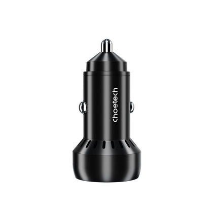 60W Dual USB-C & USB-A Car Charger – Fast Charging, Black