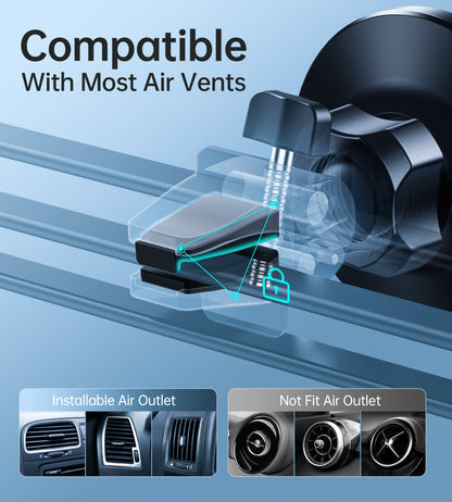 Magnetic Car Phone Mount – 360° Air Vent Clip Holder
