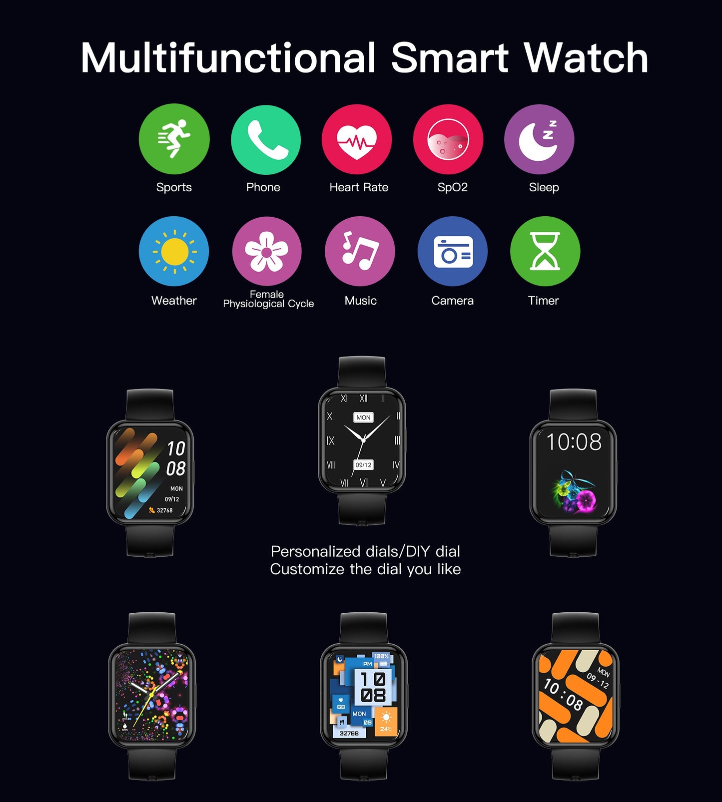 1.9" Smart Watch – HD Screen & Bluetooth Call Function