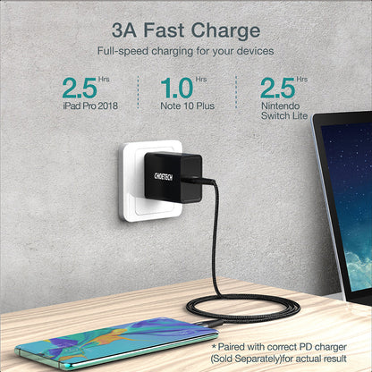 60W USB-C to USB-C Braided Fast Charging Cable – 4ft/6.6ft