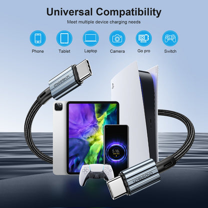 60W USB-C to C Cable – Fast Charge, Data, Nylon Braided