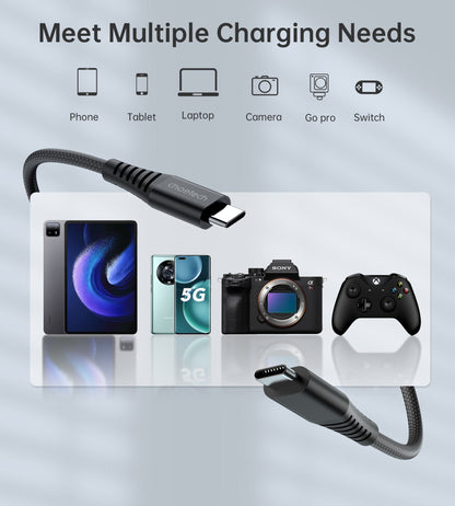 240W USB-C to USB-C Magnetic Cable – PD3.1, 1.8M Length