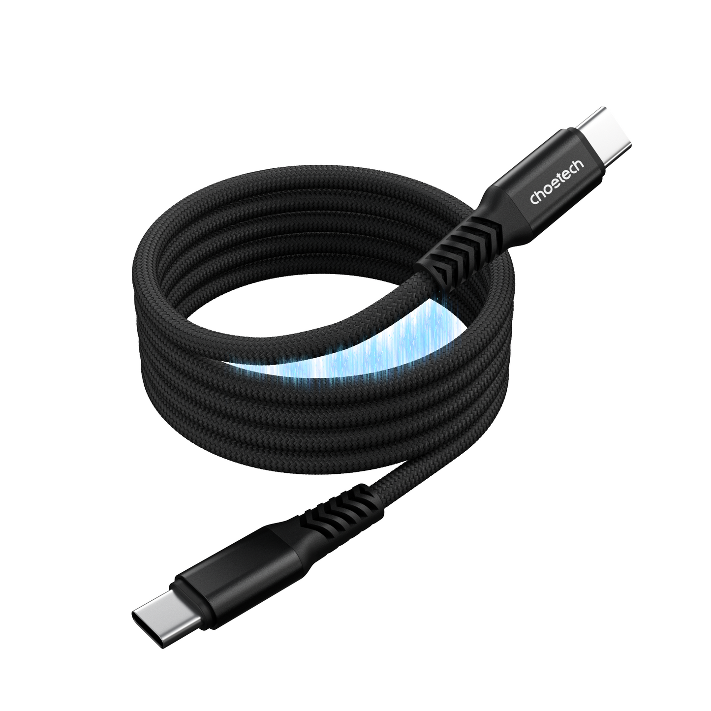 100W Magnetic USB-C Cable – Nylon Braided, Fast Charge