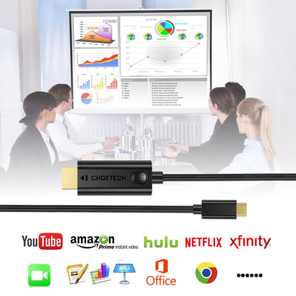 USB-C to HDMI Cable – 10ft 4K@30Hz Video Cord for iPad & More