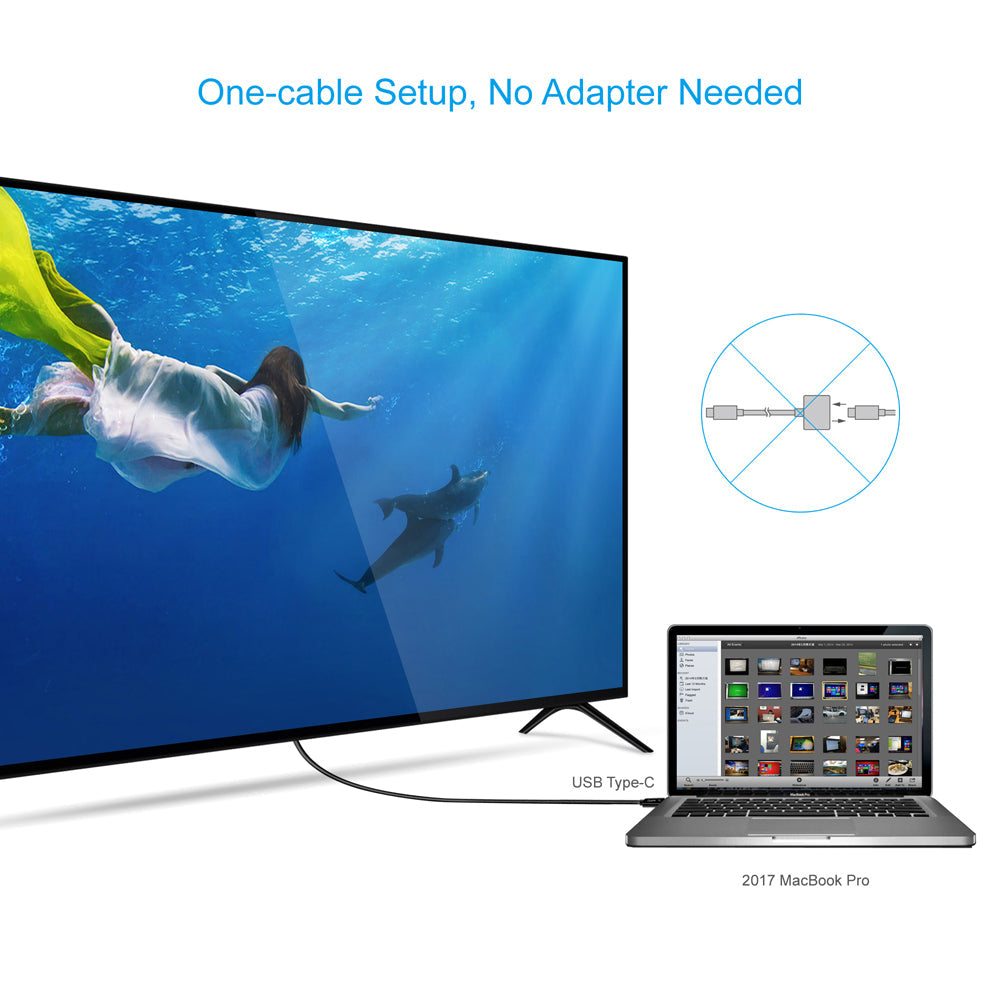 USB-C to Mini DisplayPort Cable – 4K Video, 1.5M Length