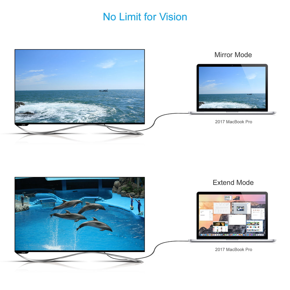 USB-C to Mini DisplayPort Cable – 4K Video, 1.5M Length