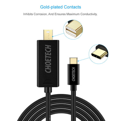 USB-C to Mini DisplayPort Cable – 4K Video, 1.5M Length