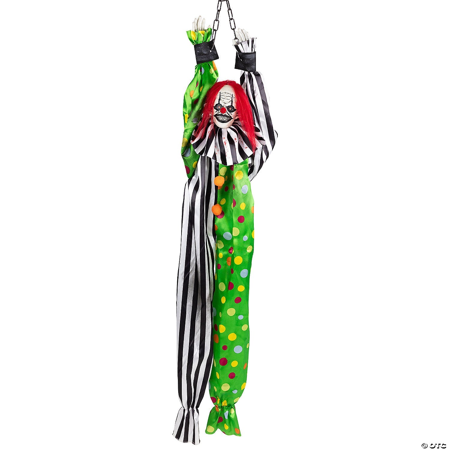 Animated Shaking Clown with Sound Hanging Halloween Decoration - 5'