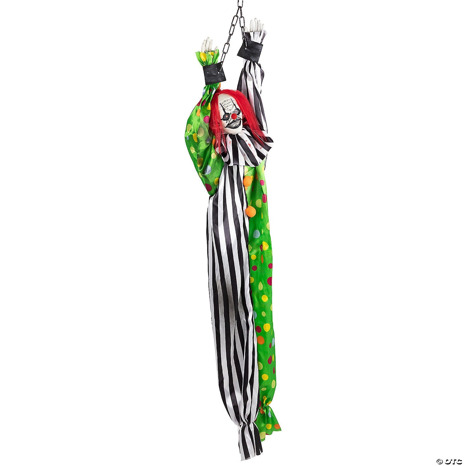 Animated Shaking Clown with Sound Hanging Halloween Decoration - 5'