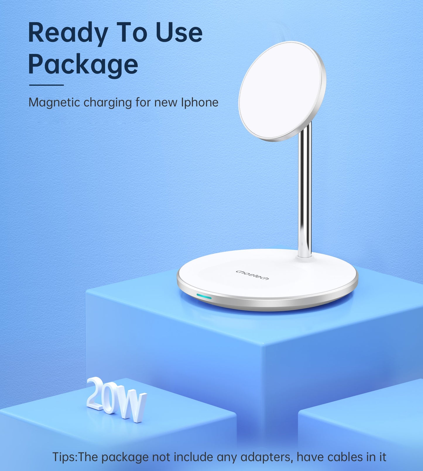 2-in-1 Magnetic Charger – 15W, Triple Charge, for iPhone