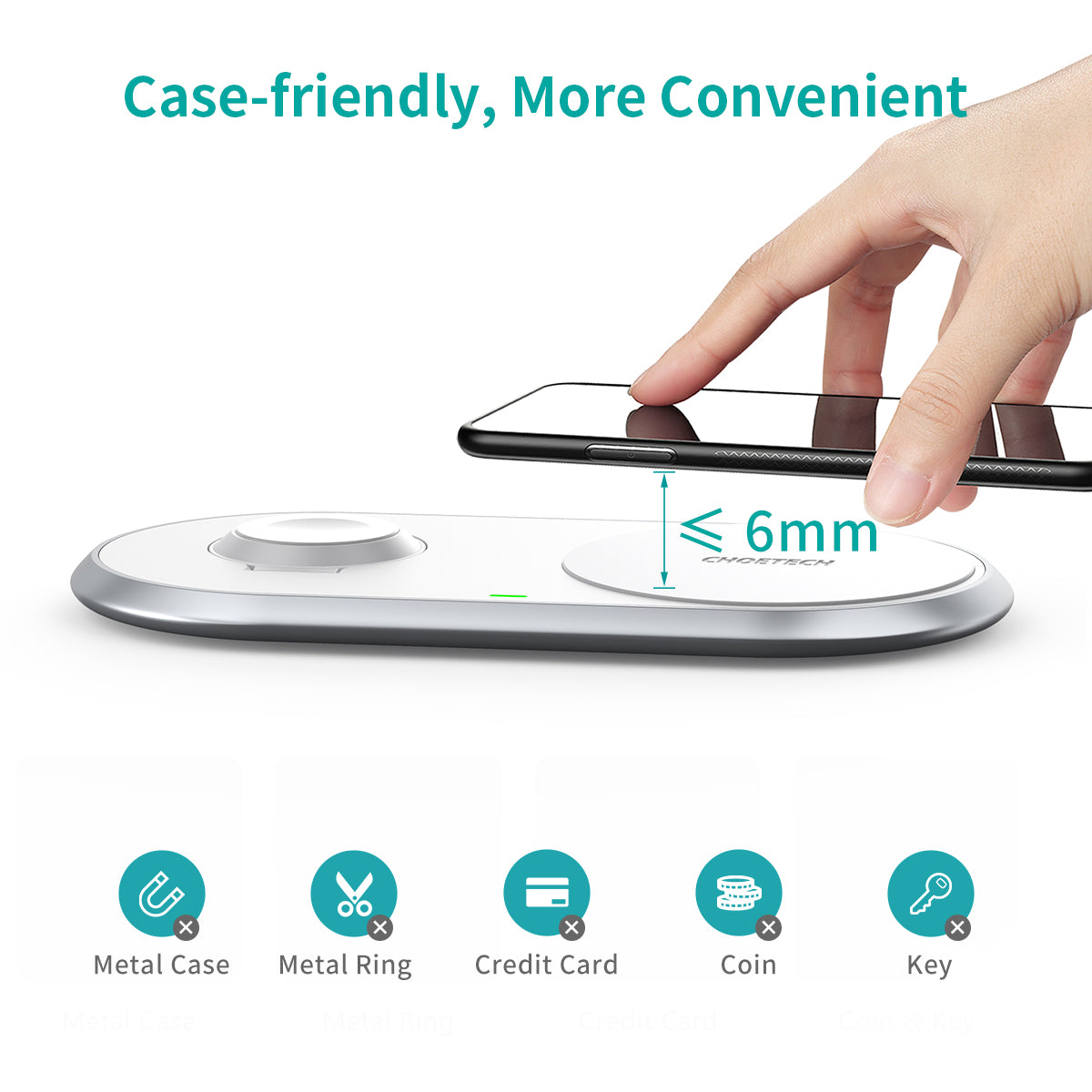 2-in-1 Wireless Charger – MFi, Watch Stand, for iPhone