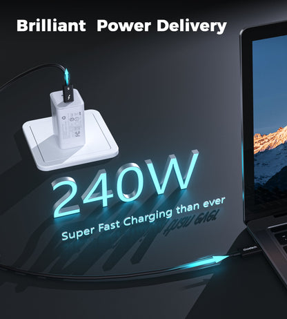 Thunderbolt 5 Cable – 240W 120Gbps 8K@60Hz, 3.3ft