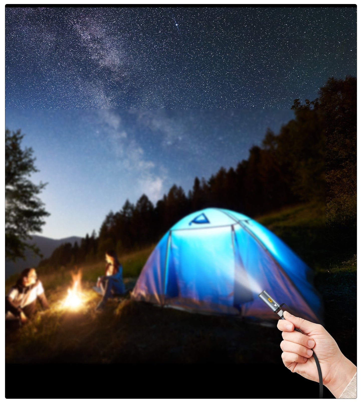 60W USB-C Cable – 4-in-1 with LED Light & Lighter Port