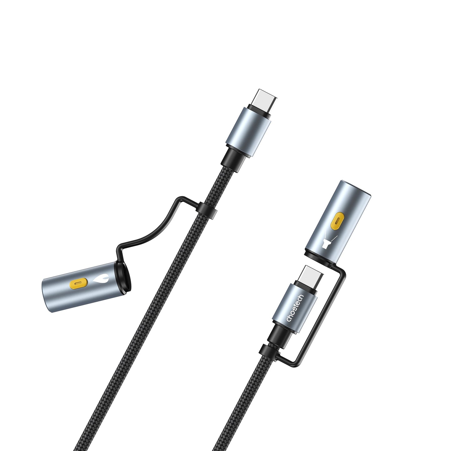 60W USB-C Cable – 4-in-1 with LED Light & Lighter Port