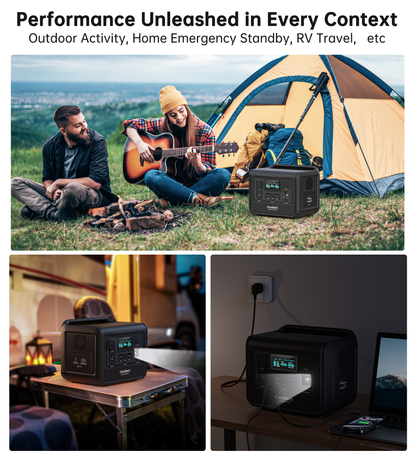 800W Portable Power Station – 512Wh LiFePO4, for Backup