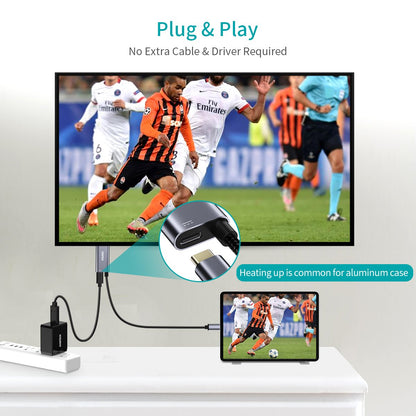 USB-C to HDMI Cable with 60W PD Charging – 6FT