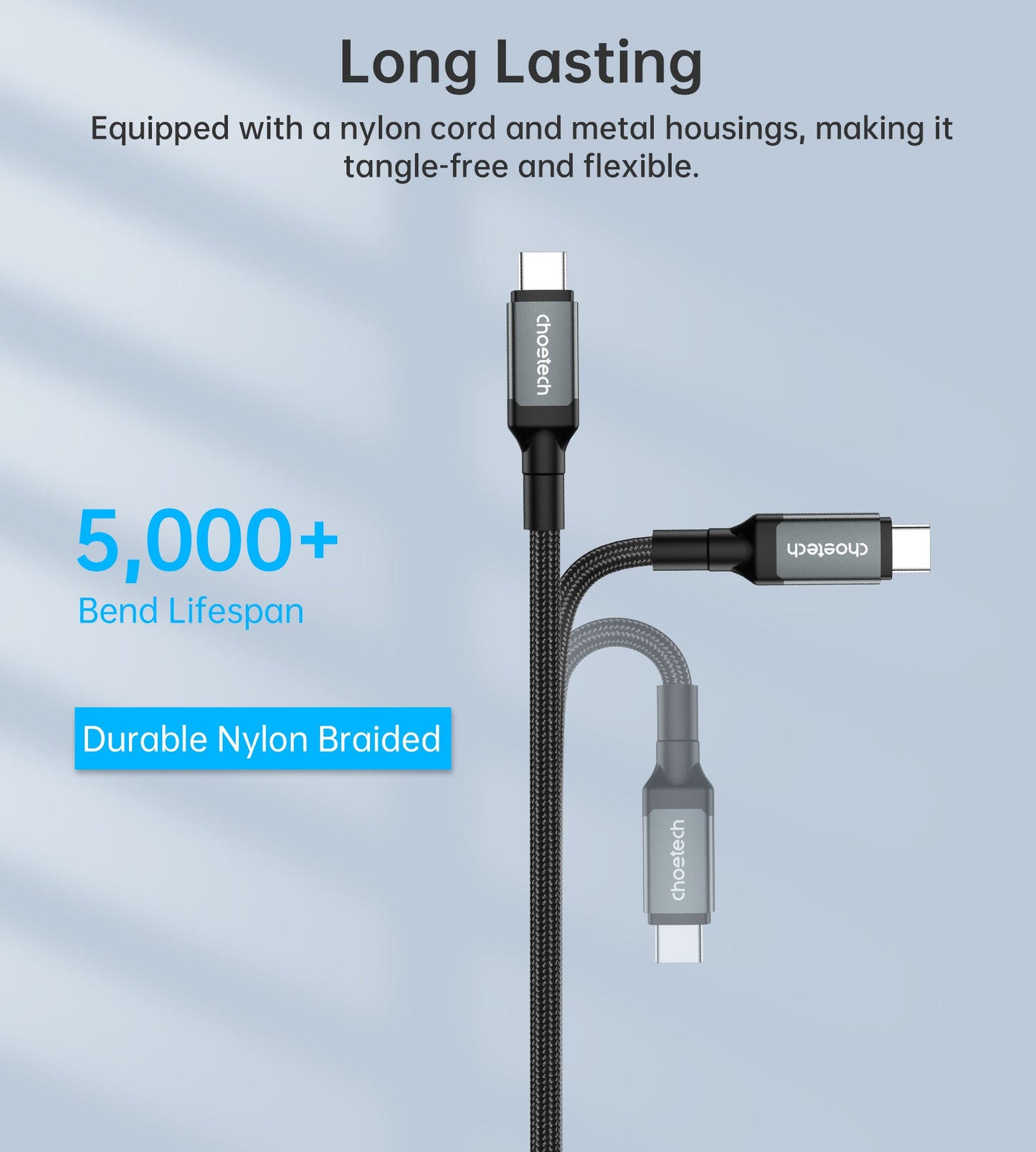 240W USB-C Cable – USB4 40Gbps, for Mac & Laptops, 2m