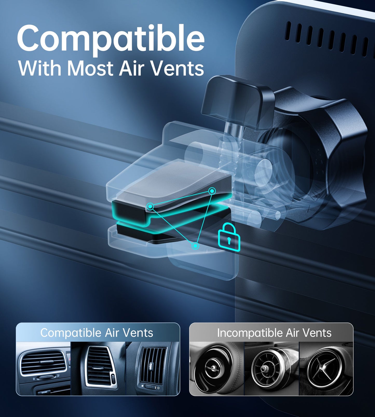 Magnetic Car Wireless Charger – 15W Qi, 360°, Universal