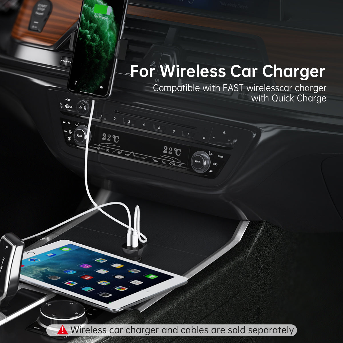 40W Car Charger – Dual USB-C PD3.0 Fast Charging