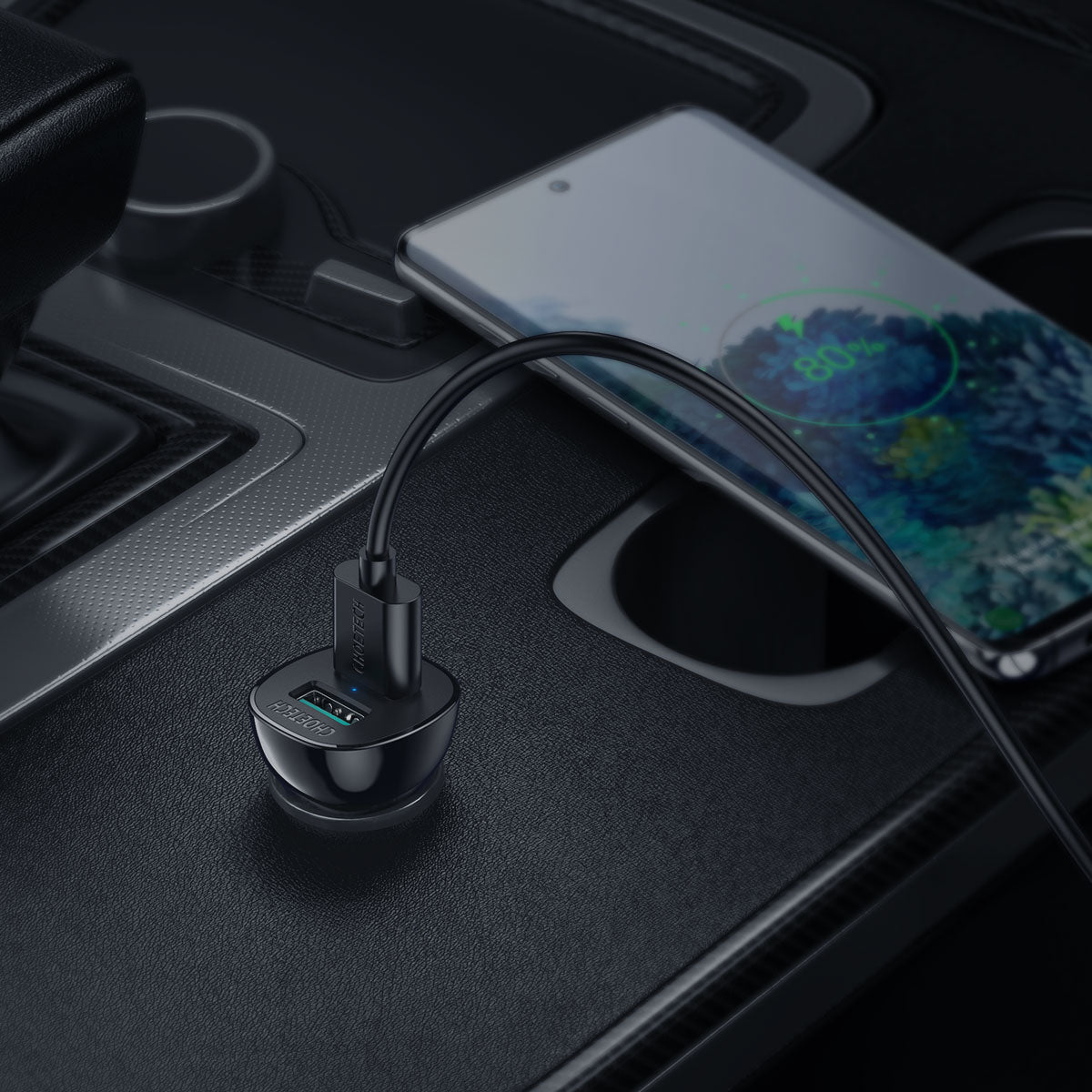 36W Car Charger – Dual USB with QC3.0 & Smart Charging