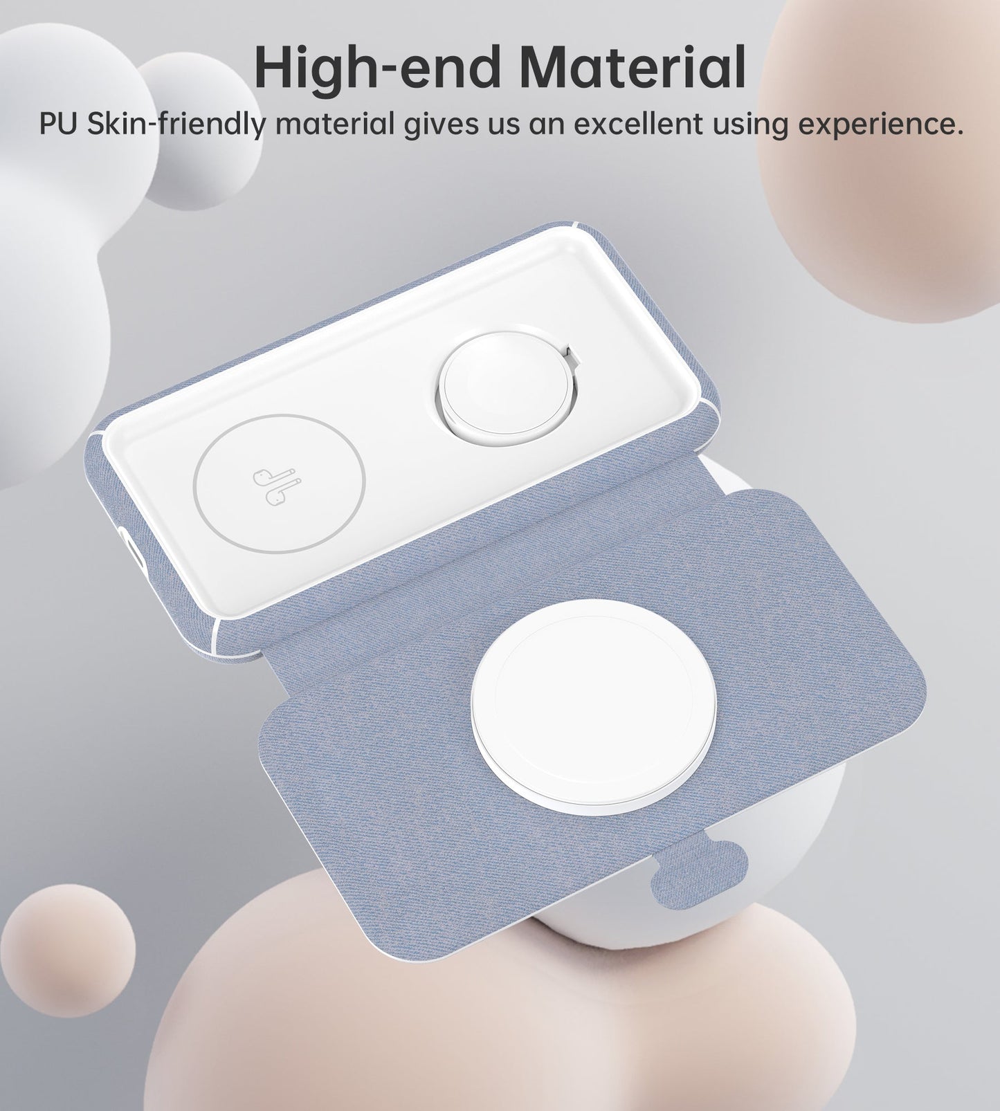 3-in-1 Magnetic Charger – 15W Mag-Safe, Watch Stand