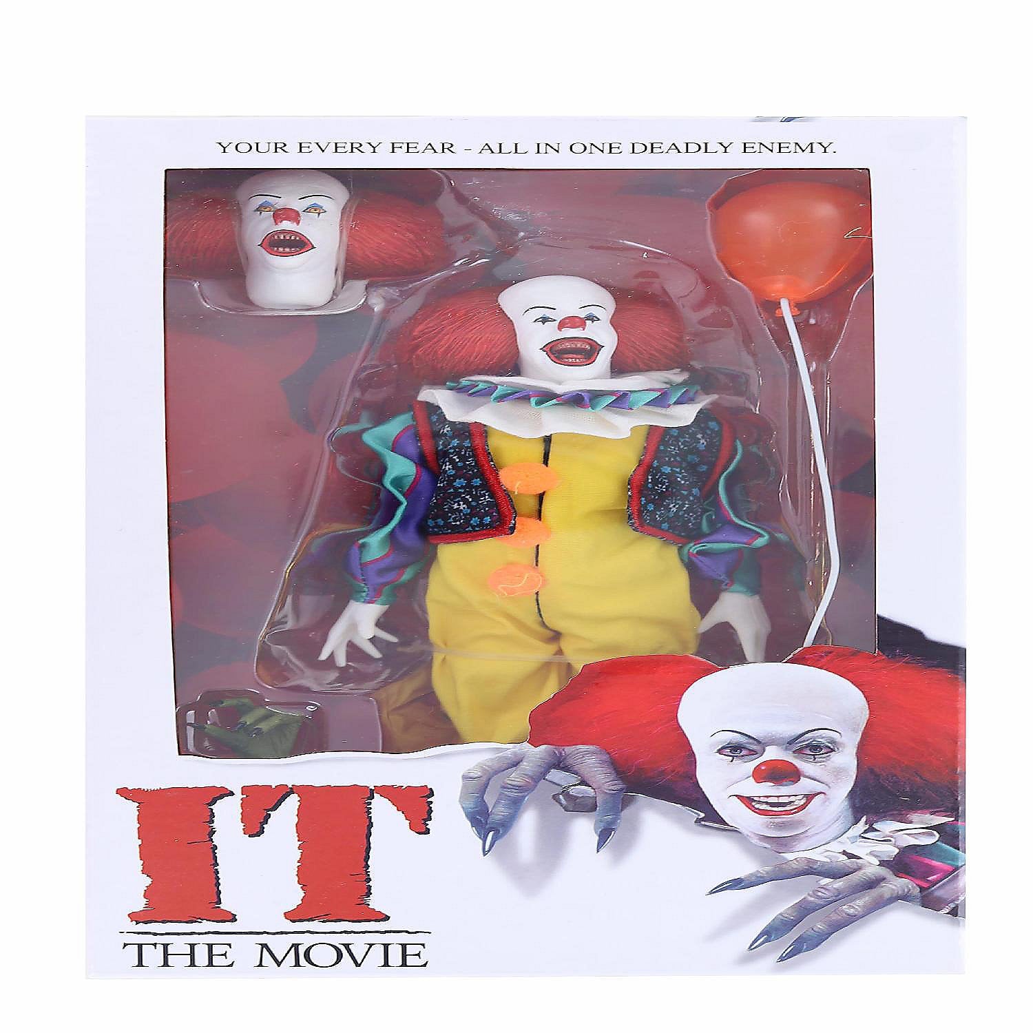 IT 8 Inch Clothed Action Figure  Pennywise (1990)