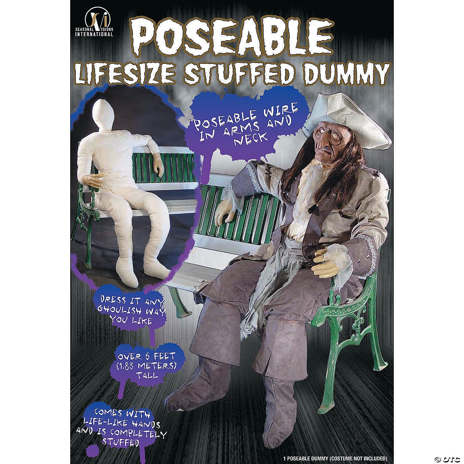 Life-Sized Stuffed Dummy Polyester Posable Halloween Decoration