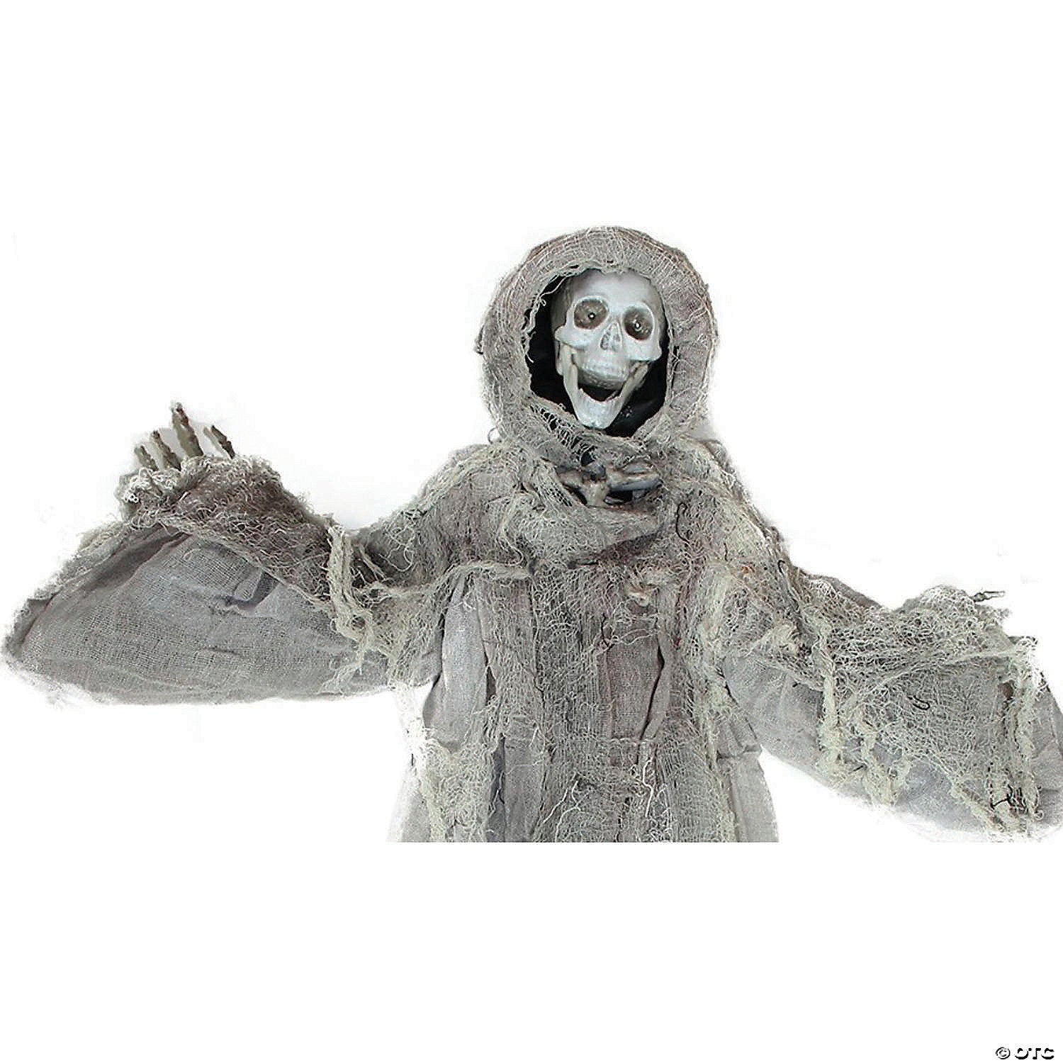 Northlight 36" Gray Touch Activated Hanging Death Reaper Halloween Decor