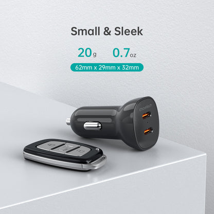 40W Car Charger – Dual USB-C PD3.0 Fast Charging
