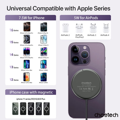 Magnetic Wireless Charger – 5 Modes, Foldable Stand